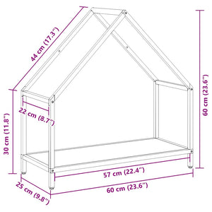 Brennholzregal Anthrazit Stahl 60x60 cm