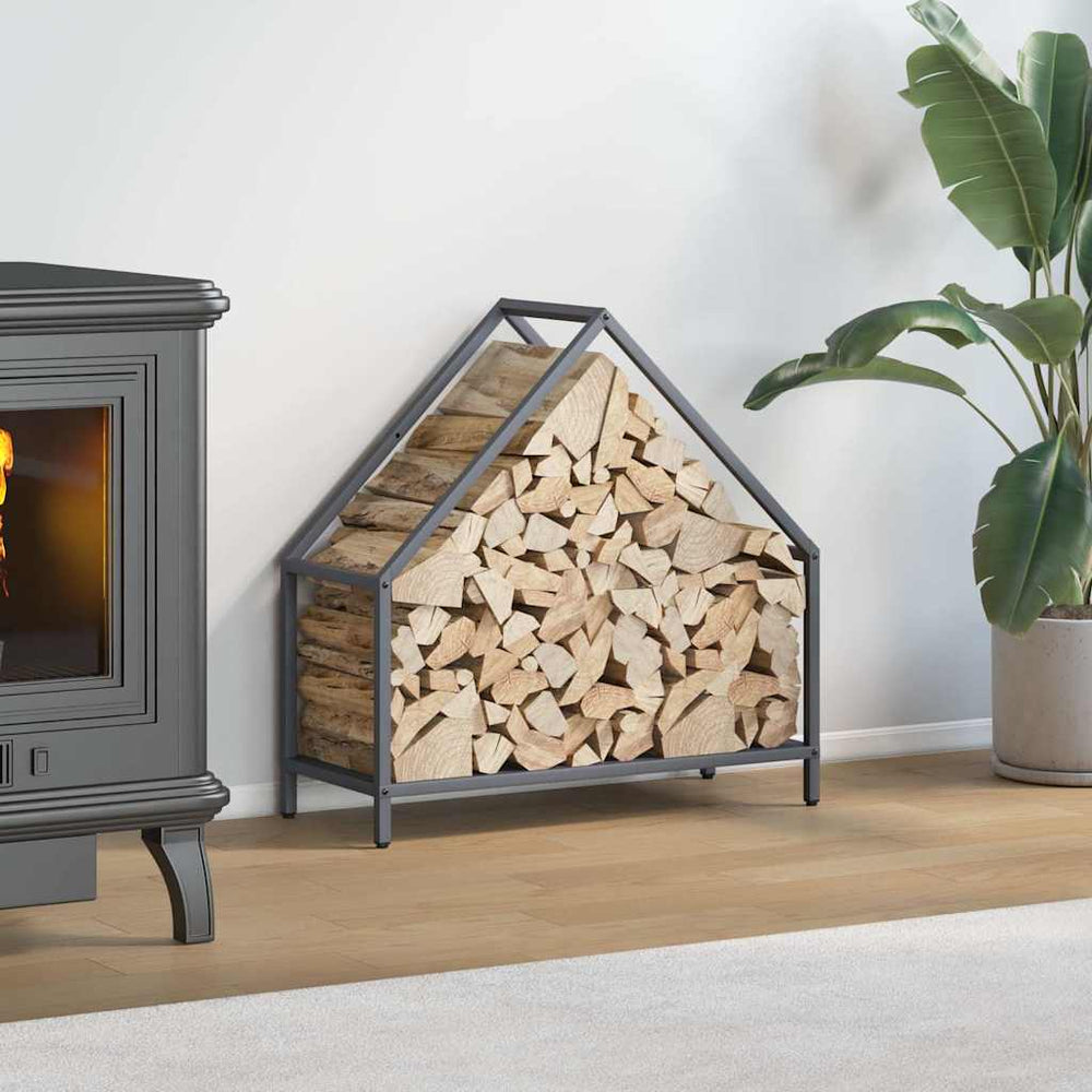 Brennholzregal Anthrazit Stahl 60x60 cm
