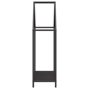Brennholzregal Schwarz 60x25x90 cm