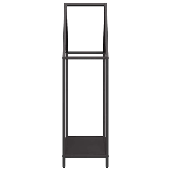 Brennholzregal Schwarz 60x25x90 cm