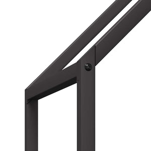 Brennholzregal Schwarz 60x25x90 cm