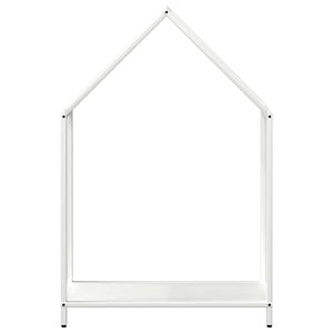 Weißes Brennholzregal aus Stahl 60x25x90 cm