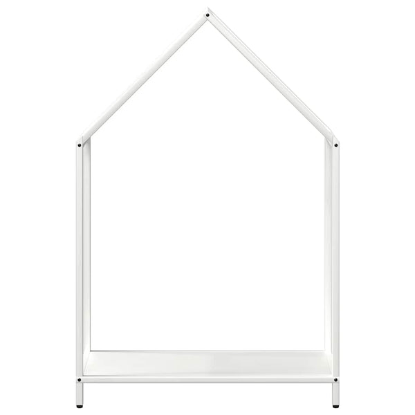 Weißes Brennholzregal aus Stahl 60x25x90 cm