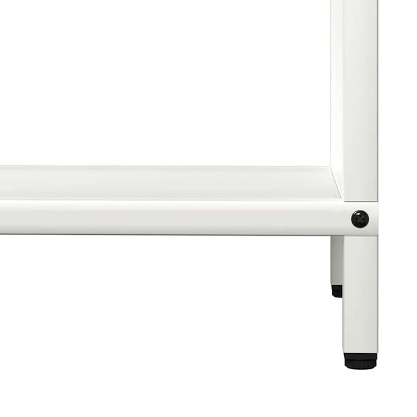Weißes Brennholzregal aus Stahl 60x25x90 cm