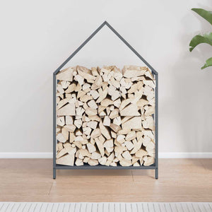 Brennholzregal Anthrazit Stahl 60x25x90cm