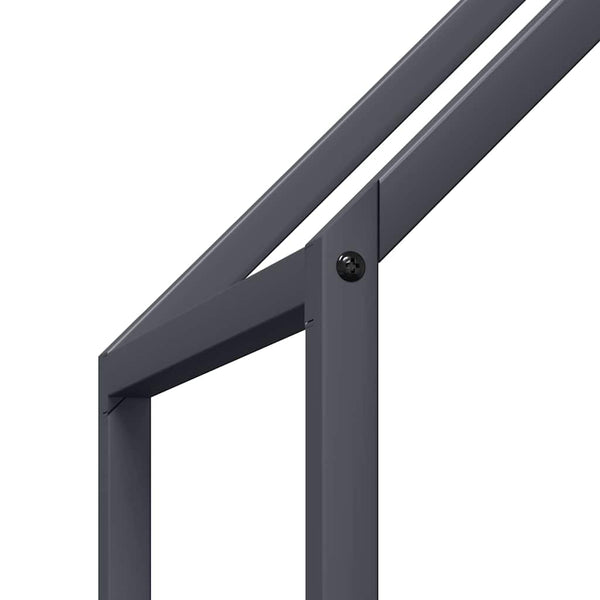 Brennholzregal Anthrazit Stahl 60x25x90cm