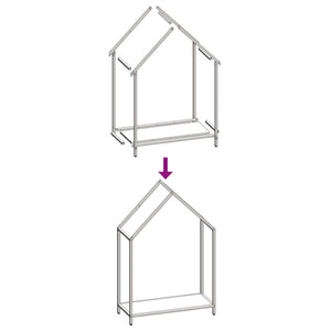 Brennholzregal Anthrazit Stahl 60x25x90cm