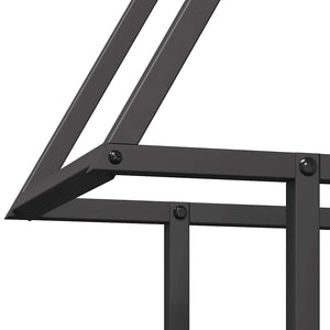 Brennholzregal Schwarz 50x25x60 cm