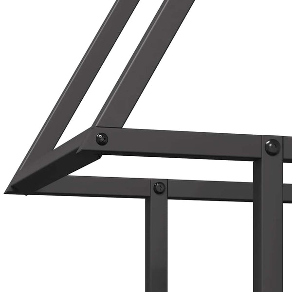 Brennholzregal Schwarz 50x25x60 cm