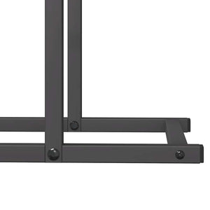 Brennholzregal Schwarz 50x25x60 cm