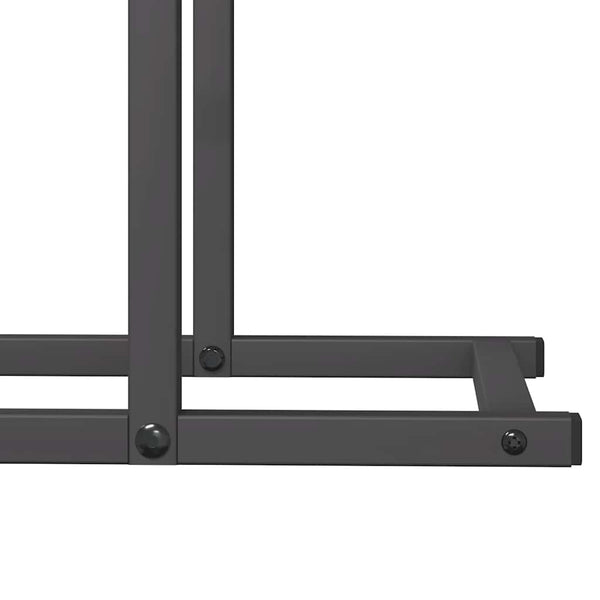 Brennholzregal Schwarz 50x25x60 cm