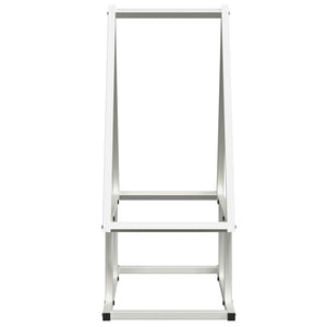 Weißes Brennholzregal aus Stahl 50x25x60 cm