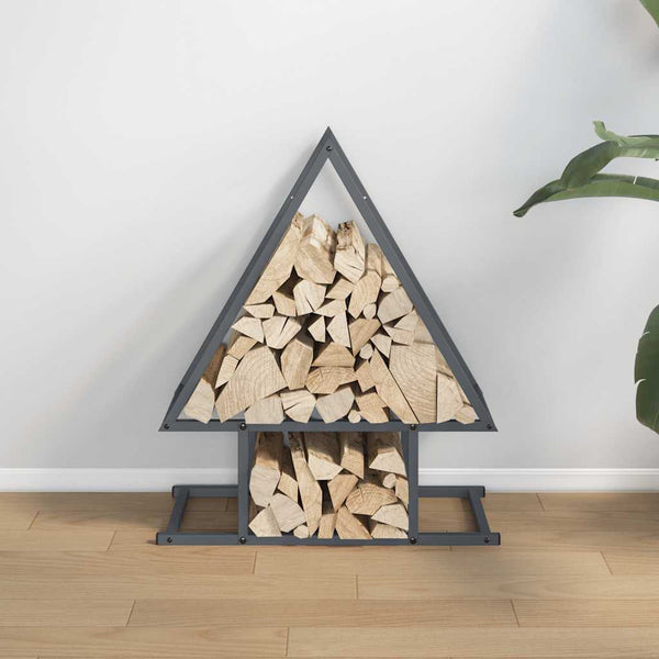 Brennholzregal Anthrazit Stahl 50x25x60cm