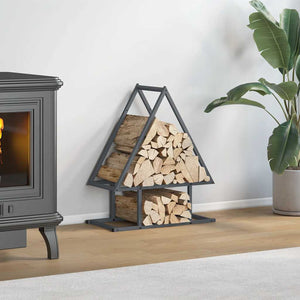 Brennholzregal Anthrazit Stahl 50x25x60cm