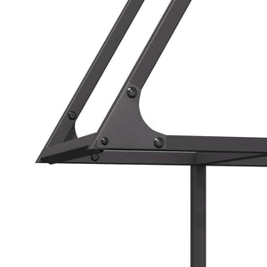 Schwarzes Kaminholzregal 80x25x90 cm