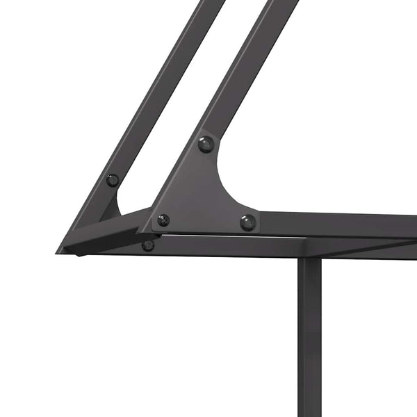 Schwarzes Kaminholzregal 80x25x90 cm