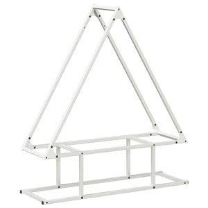 vidaXL Casier à bûches blanc 80x25x90 cm Acier laminé à froid