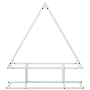vidaXL Casier à bûches blanc 80x25x90 cm Acier laminé à froid