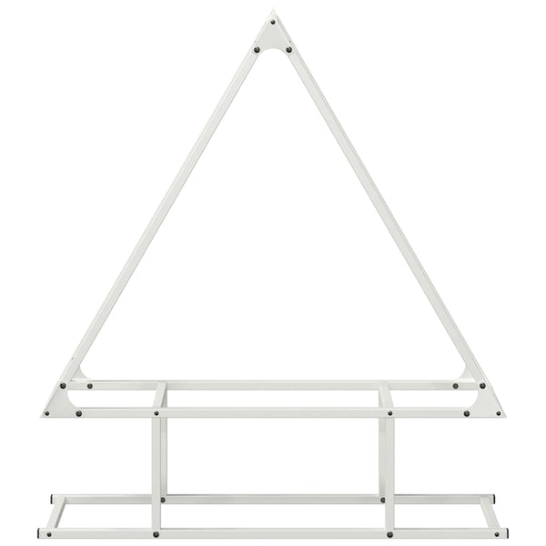 vidaXL Casier à bûches blanc 80x25x90 cm Acier laminé à froid