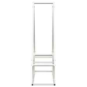 vidaXL Casier à bûches blanc 80x25x90 cm Acier laminé à froid