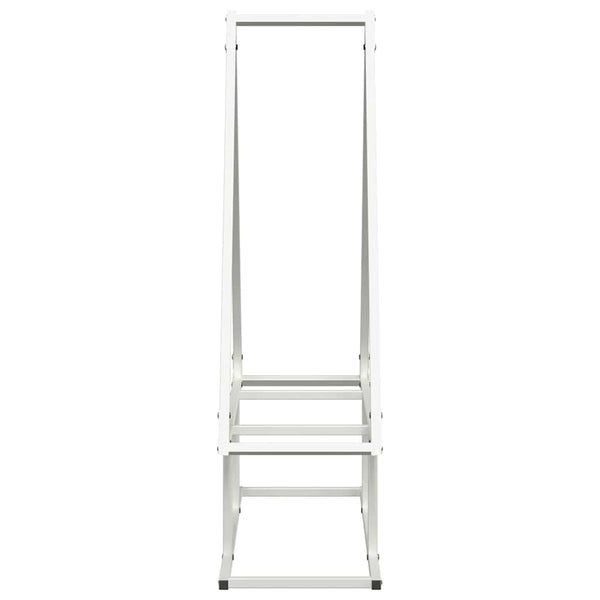 vidaXL Casier à bûches blanc 80x25x90 cm Acier laminé à froid