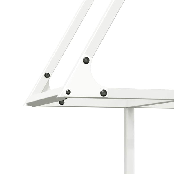 vidaXL Casier à bûches blanc 80x25x90 cm Acier laminé à froid