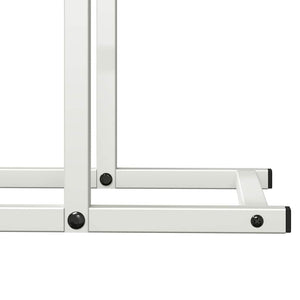 vidaXL Casier à bûches blanc 80x25x90 cm Acier laminé à froid