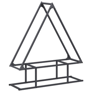Brennholzregal Anthrazit Stahl 80x90cm