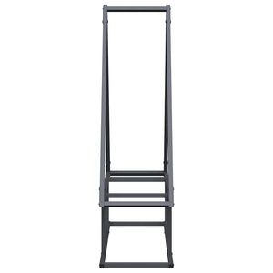 Brennholzregal Anthrazit Stahl 80x90cm