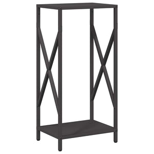 Brennholzregal Schwarz Stahl 34x25x70cm