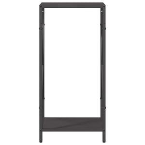 Brennholzregal Schwarz Stahl 34x25x70cm