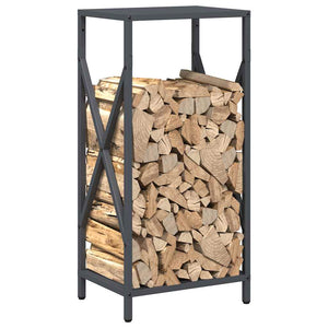 Anthrazit Kaminholzregal Stahl 34x25x70 cm