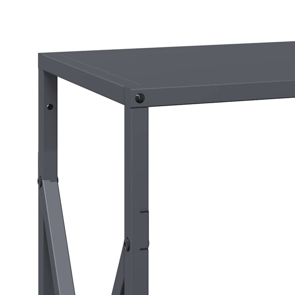 Anthrazit Kaminholzregal Stahl 34x25x70 cm