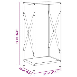 Anthrazit Kaminholzregal Stahl 34x25x70 cm