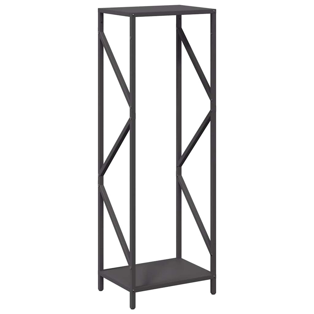 Brennholzregal Schwarz 34x25x100 cm