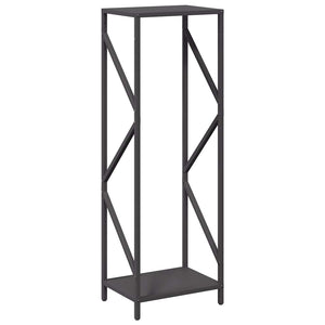 Brennholzregal Schwarz 34x25x100 cm