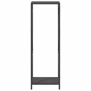 Brennholzregal Schwarz 34x25x100 cm
