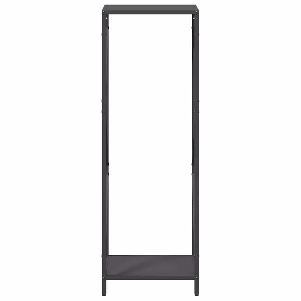 Brennholzregal Schwarz 34x25x100 cm
