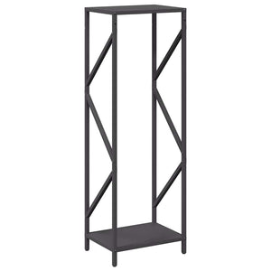 Brennholzregal Schwarz 34x25x100 cm