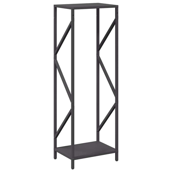 Brennholzregal Schwarz 34x25x100 cm
