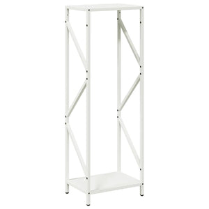 Weißes Brennholzregal Stahl 34x25x100cm