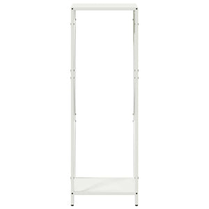 Weißes Brennholzregal Stahl 34x25x100cm