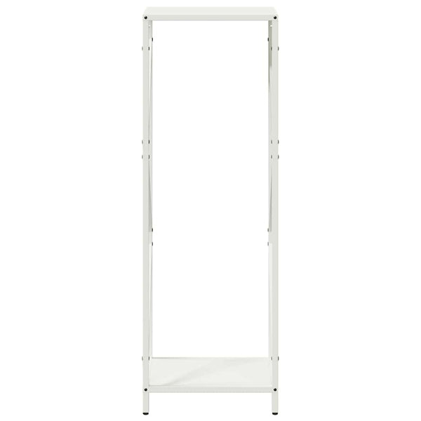 Weißes Brennholzregal Stahl 34x25x100cm