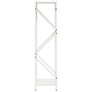 Weißes Brennholzregal Stahl 34x25x100cm