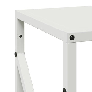 Weißes Brennholzregal Stahl 34x25x100cm