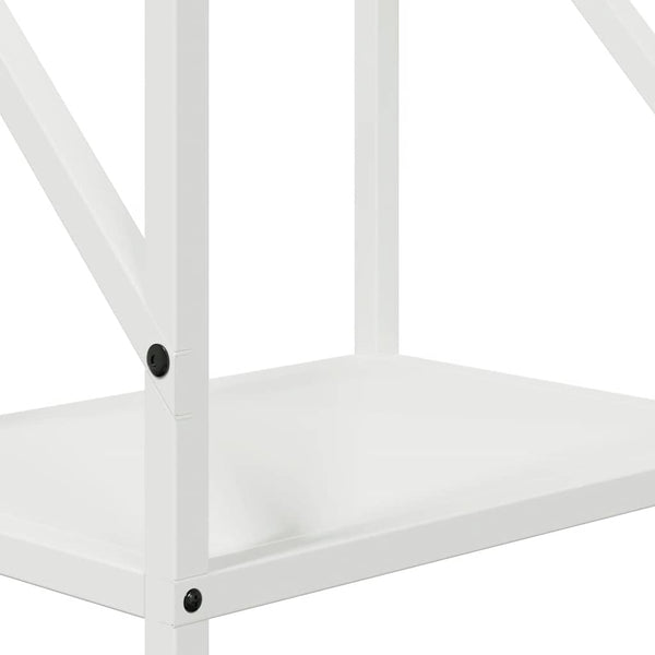 Weißes Brennholzregal Stahl 34x25x100cm