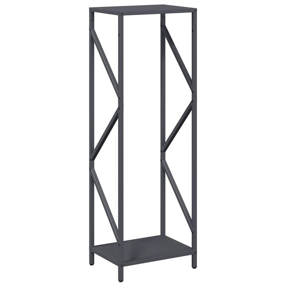 Brennholzregal Anthrazit Stahl 34x25x100cm