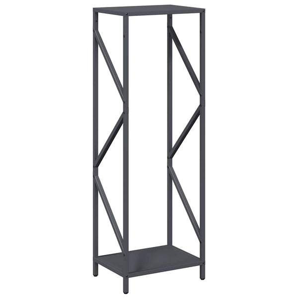 Brennholzregal Anthrazit Stahl 34x25x100cm