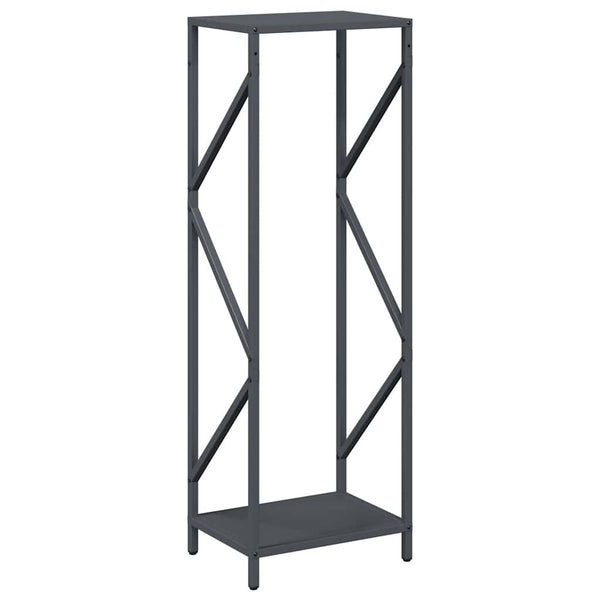 Brennholzregal Anthrazit Stahl 34x25x100cm