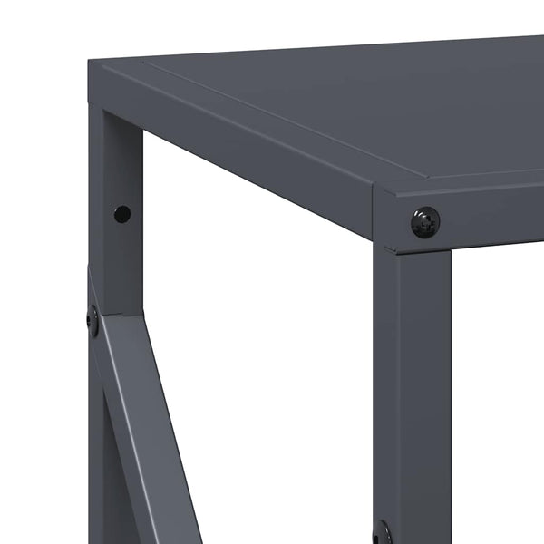 Brennholzregal Anthrazit Stahl 34x25x100cm